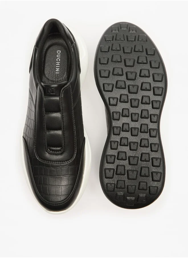 دوتشيني Men's Textured Slip-On Sneakers