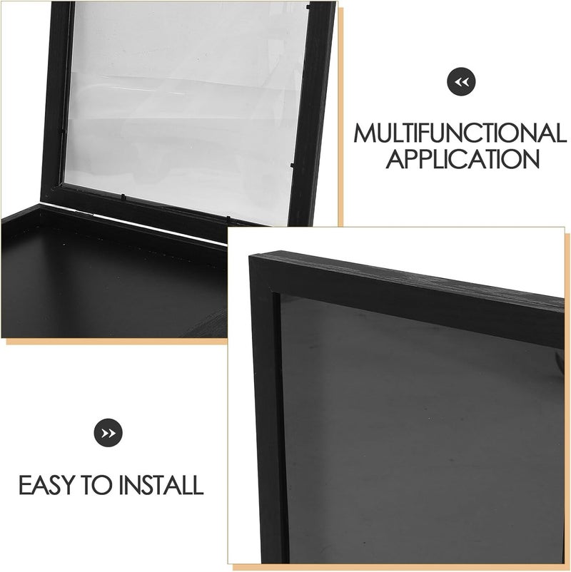 Jersey Display Frame Shadow Box 13x13 Wooden Shirt Holder for Football Basketball Soccer T-Shirt Collection Black Square Frame for Sports Memorabilia - Image 3