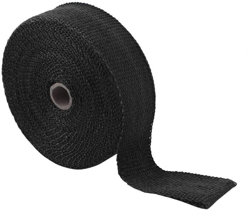 ANTS PART 20Pcs Ties + 2 Roll x 50FT Black Motorcycle Exhaust Heat Wrap Roll Fiberglass Heat Shield Tape (2 Roll + 20 Ties Kit) - Image 3