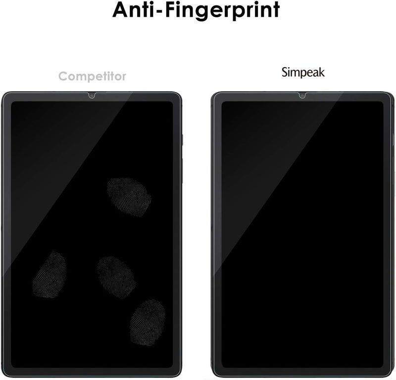 Simpeak 2Pack Screen Protector Compatible with Samsung Galaxy Tab S6 Lite 104 20202022 Tempered Glass Screen Film Guard Easy Installation 9H Hard AntiFingerprint Bubble Free - Image 5