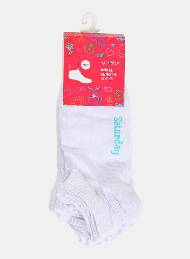 Carina Girly Ankle Length Socks - 7 Pairs - Image 2