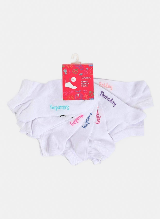 Carina Girly Ankle Length Socks - 7 Pairs - Image 1