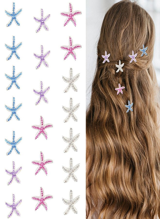 ACO-UINT 20 Pcs Starfish Hair Accessories: Rhinestone Clips for Beach, Mermaid Style - Cute for Women and Girls - Image 1