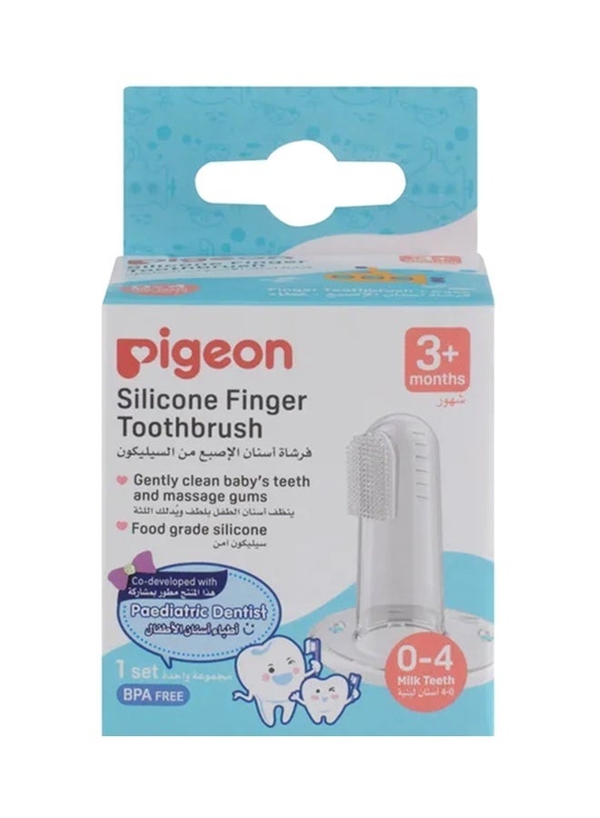 pigeon فرشاة أسنان سيليكون للأصابع، 3 أشهر+