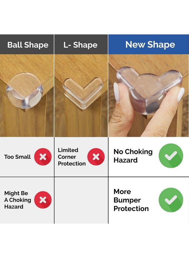Wappa Baby Corner Protectors For Baby (12 Pack) New & Improved Edge Protector For Baby Transparent Corner Protectors Baby Safety Products To Baby Proof Corners And Edges - Image 3
