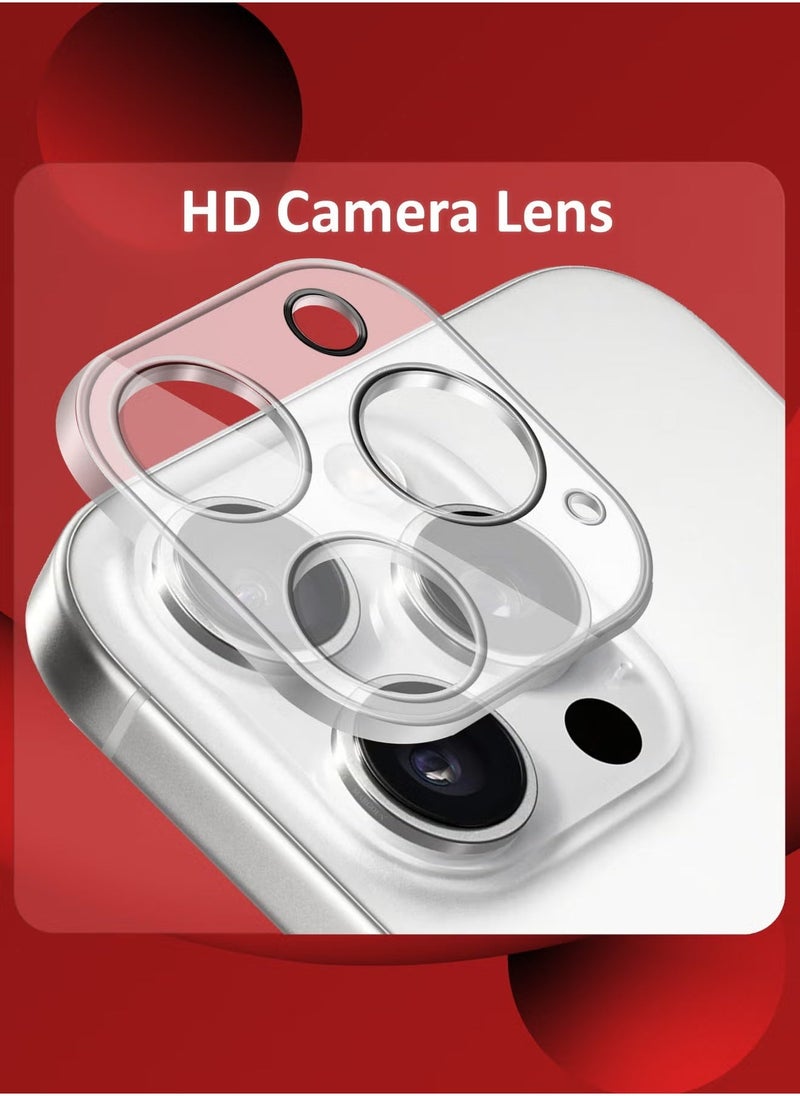 JAJEEK "New 6-Pack iPhone 16 Pro Camera Lens Protector – Ultra HD Tempered Glass, 9H Hardness, Anti-Scratch, Case-Friendly, Easy Installation Clear Lens Cover" - Image 2