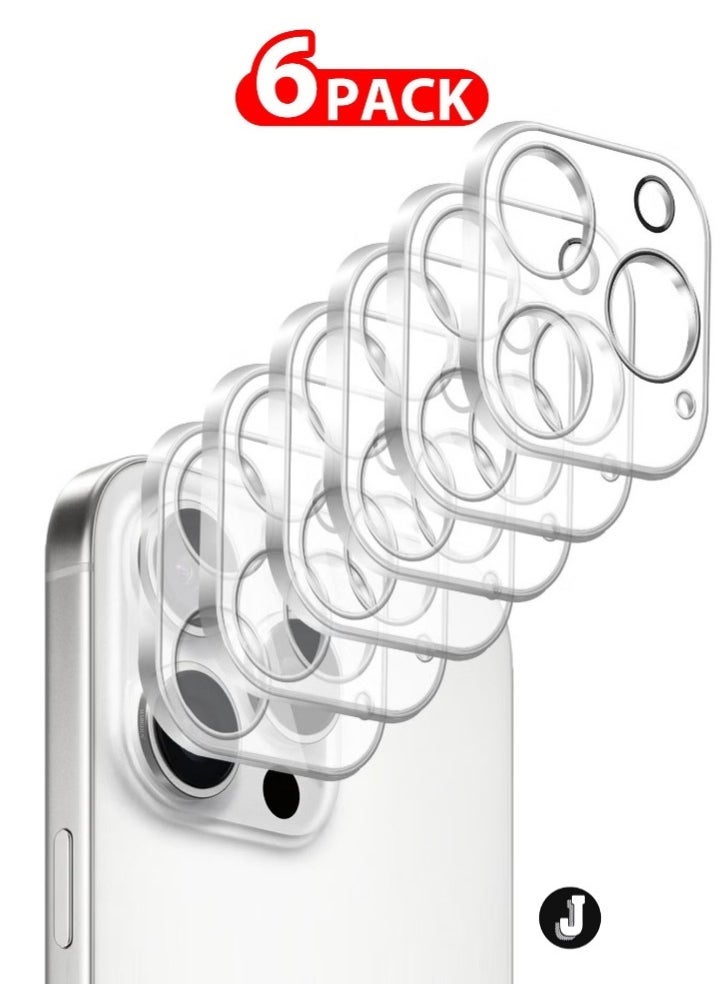 JAJEEK "New 6-Pack iPhone 16 Pro Camera Lens Protector – Ultra HD Tempered Glass, 9H Hardness, Anti-Scratch, Case-Friendly, Easy Installation Clear Lens Cover" - Image 1
