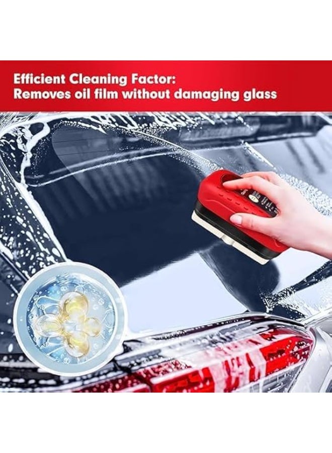 Car Glass Oil Film Cleaning Brush, 120ml Nano Glass Coating Solution – Windshield and Mirror Cleaner with Built-in Applicator - Image 5