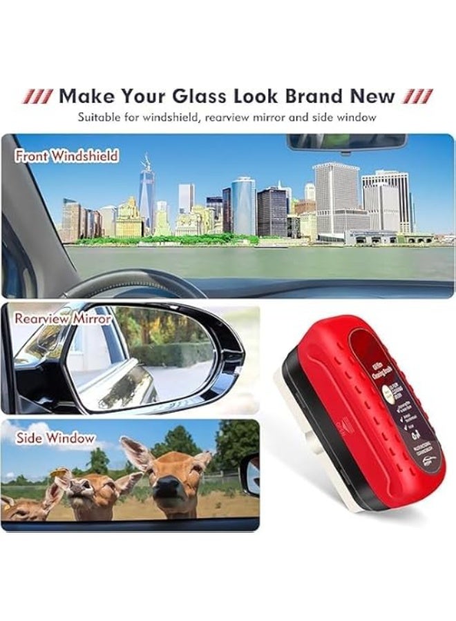 Car Glass Oil Film Cleaning Brush, 120ml Nano Glass Coating Solution – Windshield and Mirror Cleaner with Built-in Applicator - Image 2