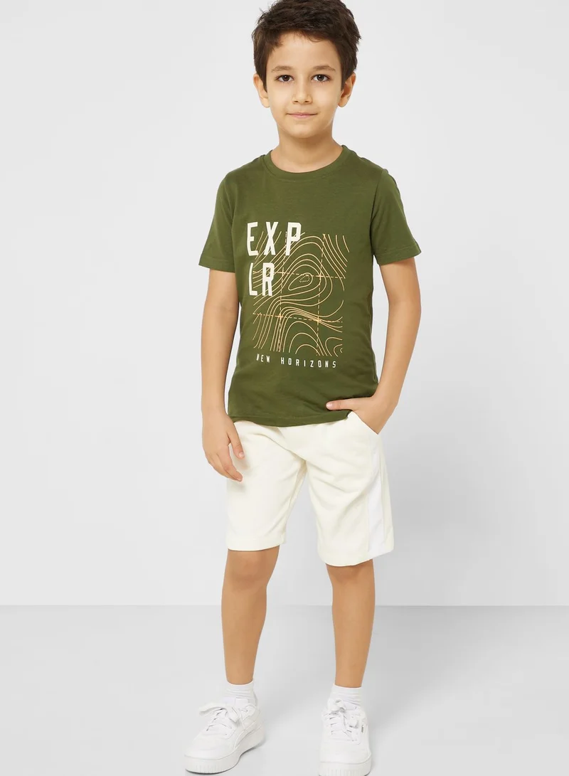 Pinata Holographic Foil Printed T-Shirt For Boys