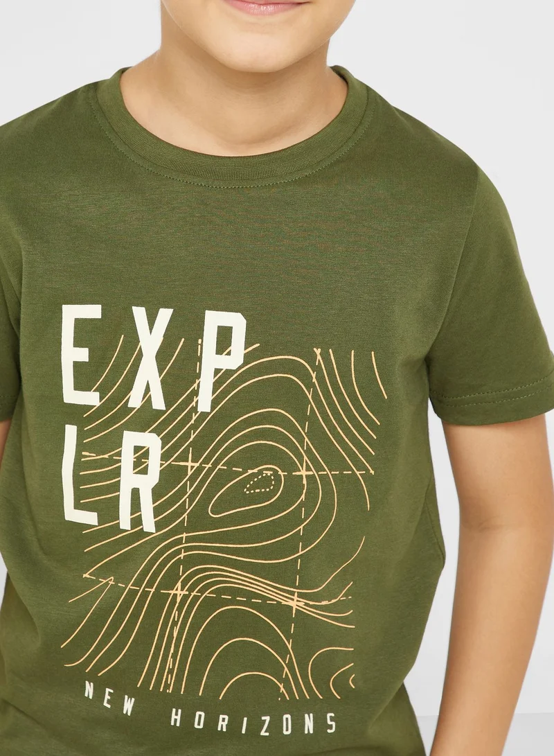 Pinata Holographic Foil Printed T-Shirt For Boys