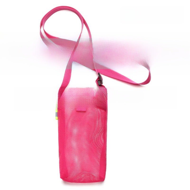 Insulated Cup Sleeve Mesh Pouch Rose Medium 