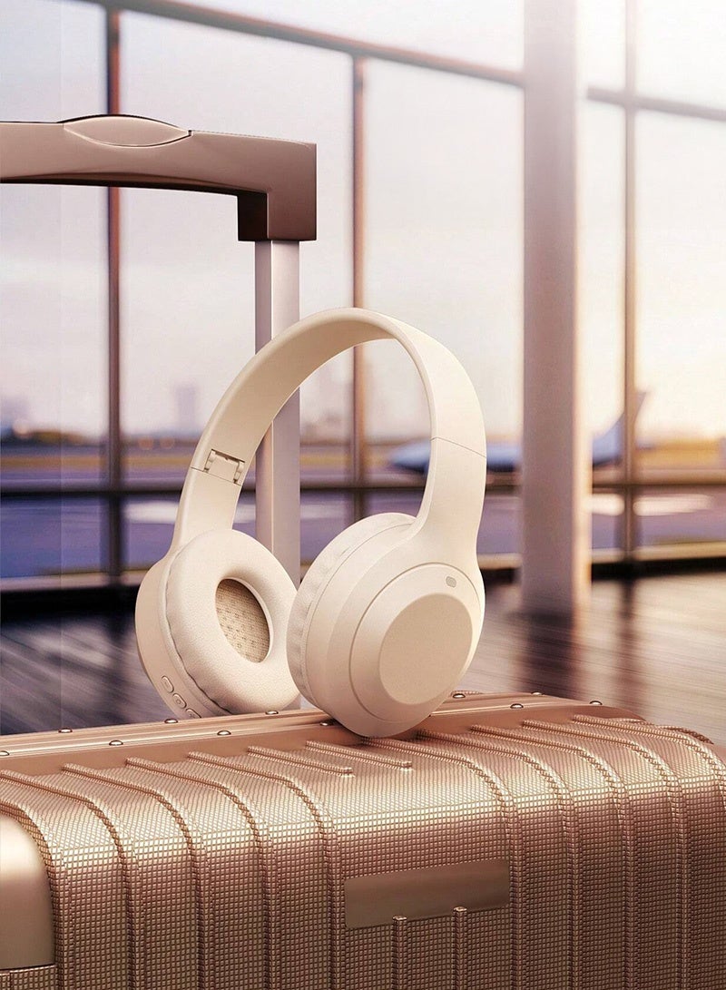 سماعات رأس لاسلكية فوق الأذن مع ميكروفون، بطارية 180 مللي أمبير، تصميم قابل للطي، صوت ستيريو عالي الدقة، اتصال سلكي ولاسلكي 5.3 - Image 5