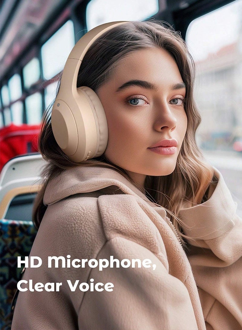 سماعات رأس لاسلكية فوق الأذن مع ميكروفون، بطارية 180 مللي أمبير، تصميم قابل للطي، صوت ستيريو عالي الدقة، اتصال سلكي ولاسلكي 5.3 - Image 2