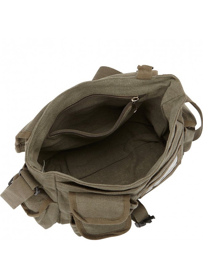Fox Outdoor Products Retro Messenger Bag, USA Olive Drab - Image 2