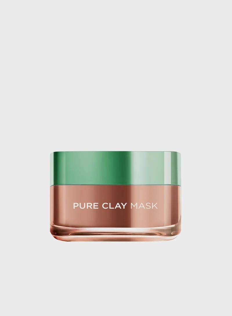 L'OREAL PARIS Pure Clay Red Mask With Red Algae, Exfoliates And Brightens Pores, 50 Ml