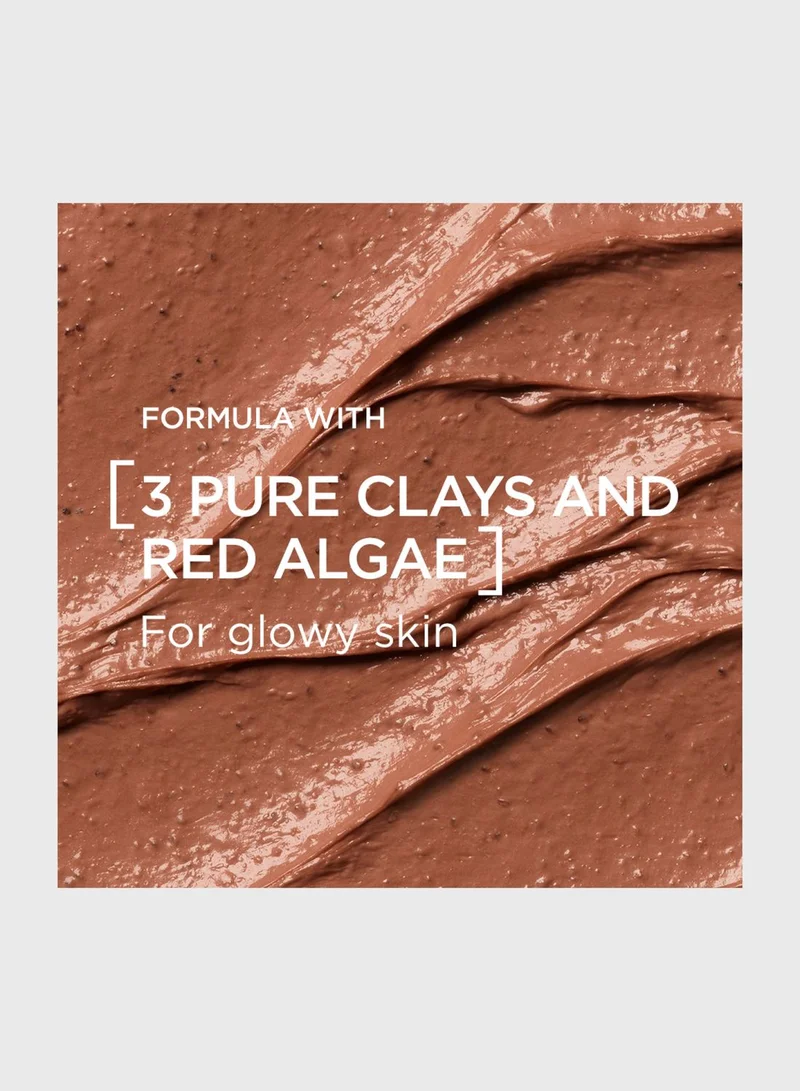 L'OREAL PARIS Pure Clay Red Mask With Red Algae, Exfoliates And Brightens Pores, 50 Ml