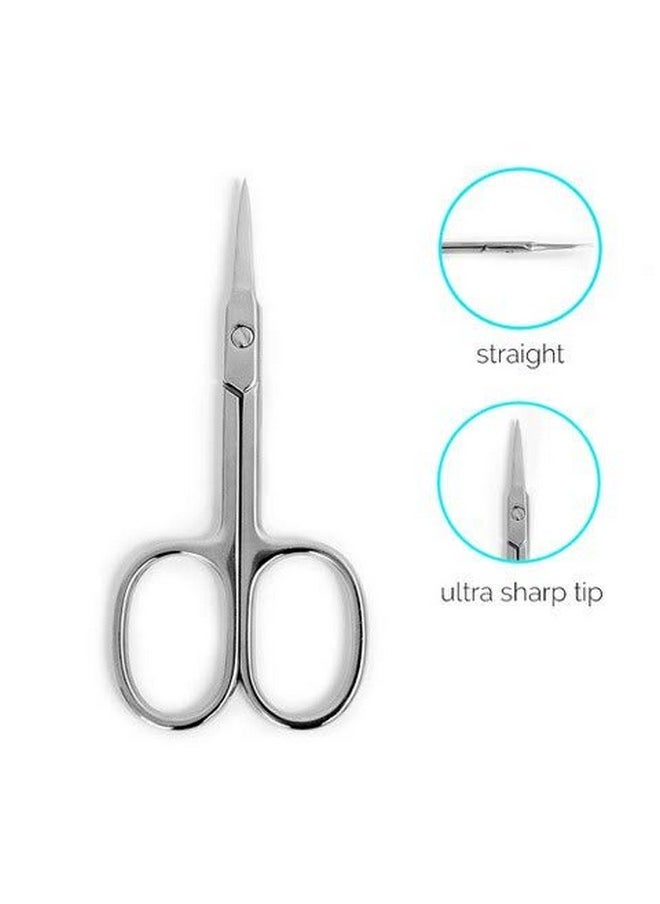 Petunia Skincare Straight Beauty Grooming Manicure Cuticle Scissors for Facial Hair, Nail, Moustache, Eyebrow, Eyelash, Nose, Ear, and Dry Skin, Men and Women, Stainless Steel  - Image 3
