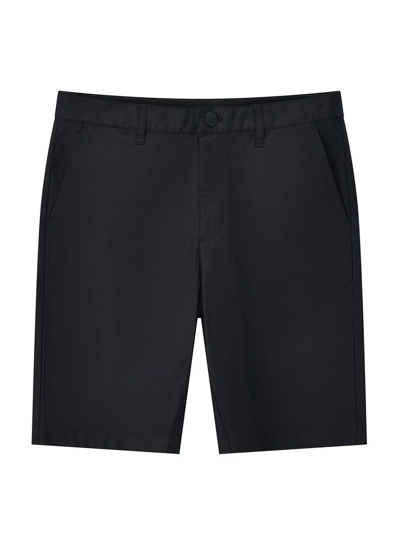 Men’s Slim Fit Stretch Twill Bermuda Shorts | Low Rise with Elastic Waist
