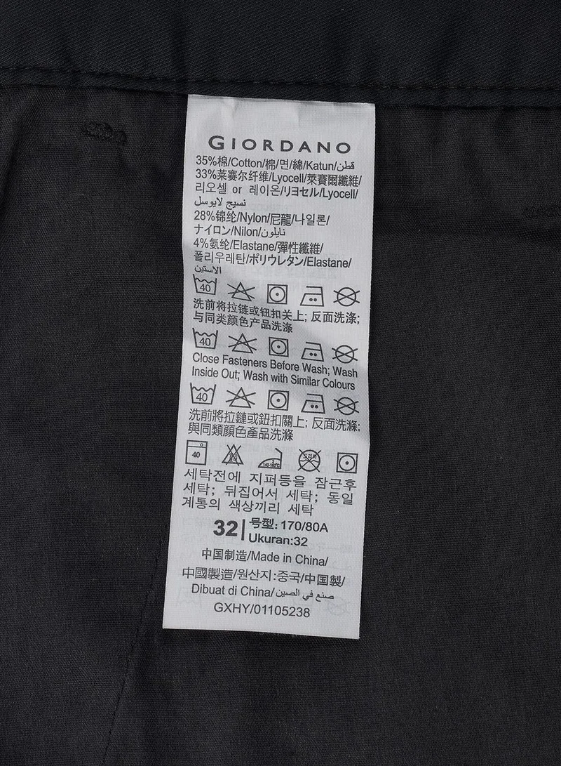 GIORDANO Men’s Slim Fit Stretch Twill Bermuda Shorts | Low Rise with Elastic Waist