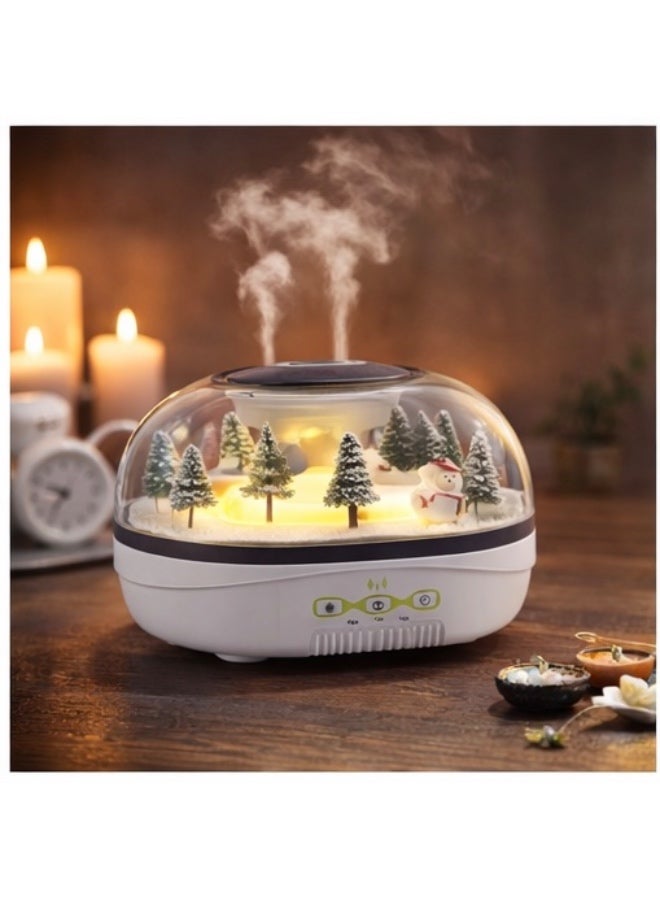 Raindrop Aroma Diffuser Humidifier with LED Snow Scene Light – Ultrasonic Essential Oil Diffuser Cool Mist Air Humidifier for Bedroom, Home Decoration & Relaxation - Image 3