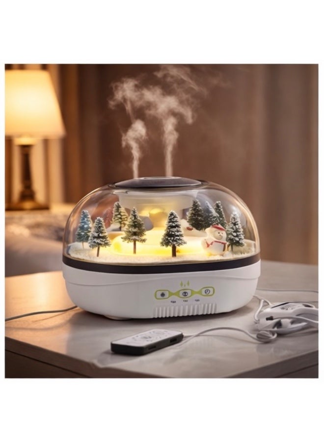 Raindrop Aroma Diffuser Humidifier with LED Snow Scene Light – Ultrasonic Essential Oil Diffuser Cool Mist Air Humidifier for Bedroom, Home Decoration & Relaxation - Image 2