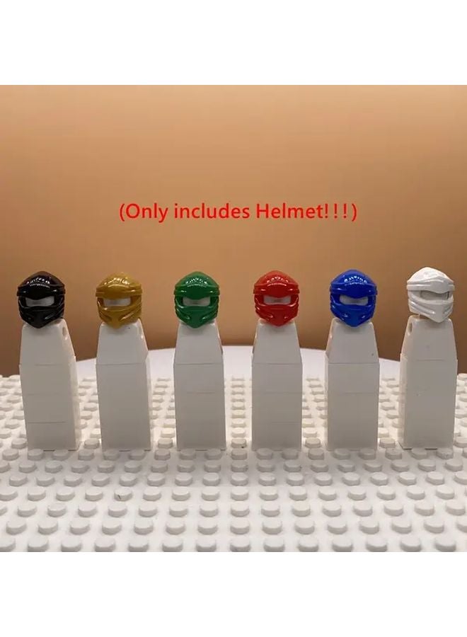 Red ABS Mini Building Blocks 9pcs Superhero Helmets DIY STEM Toy - Image 5