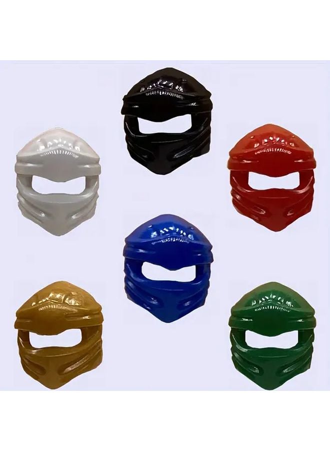 Red ABS Mini Building Blocks 9pcs Superhero Helmets DIY STEM Toy - Image 4