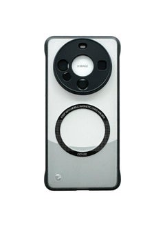 For Huawei Mate 60 Edgeless Magsafe Magnetic Frosted Transparent PC Phone Case(Black)