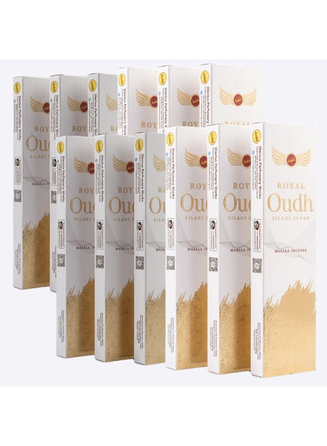 Sree Vani SreeVani Royal Silani Oudh Masala Incense Sticks - 50g Premium Natural Blend of Masala Oudh | Pack of 12 - Image 1