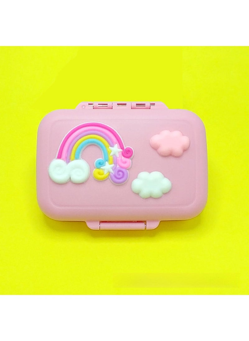 Silicone Rainbow Baby Tooth Box with Tweezers Blue - Image 4