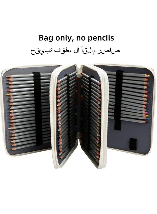 حقيبة تخزين أقلام لطلاب الفنون مع ستارة أقلام صغيرة بنقشة زهور، و120 حجرة - Image 3
