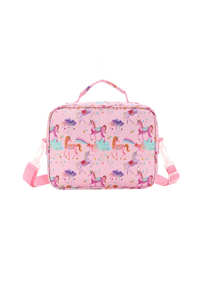 CUBS Unicorn Print Waterproof Glittery lunch bag with removable shoulder strap carrying your favorite meals to school, work or while traveling - Image 3