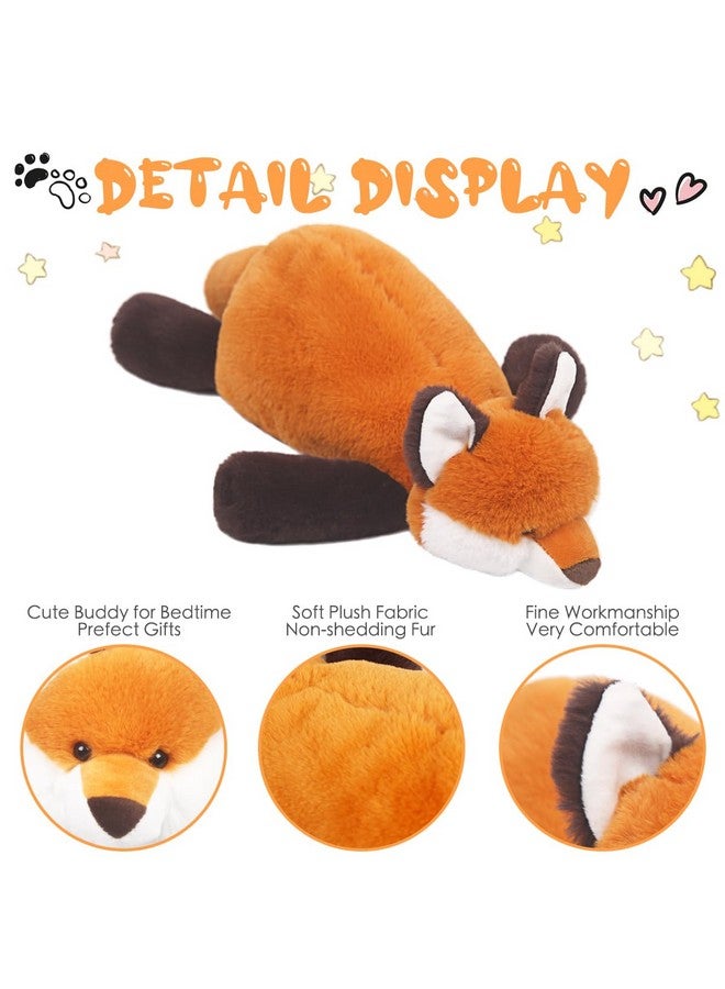 ARELUX Soft Red Fox Stuffed Animals:18In Fox Plush Cute Cuddly Body Pillow Hug Sleeping Fluffy Wild Animal Toys Bed Decor Plushie Doll Gifts For Birthday Kids Girls Boys Toddler - Image 2