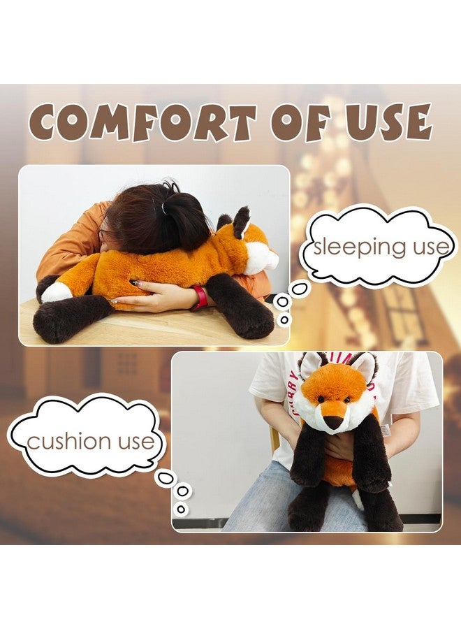 ARELUX Soft Red Fox Stuffed Animals:18In Fox Plush Cute Cuddly Body Pillow Hug Sleeping Fluffy Wild Animal Toys Bed Decor Plushie Doll Gifts For Birthday Kids Girls Boys Toddler - Image 5