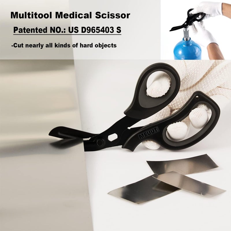 MEUUT 2 Pack Medical Scissors Trauma Shears for Nurses - Patented Bandage Scissors Heavy Duty Surgical Grade EMT Scissor for EMT Workers - Image 5