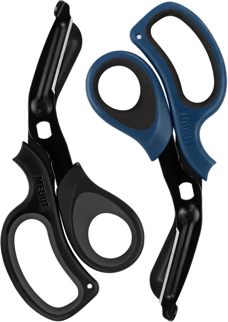 MEUUT 2 Pack Medical Scissors Trauma Shears for Nurses - Patented Bandage Scissors Heavy Duty Surgical Grade EMT Scissor for EMT Workers - Image 1
