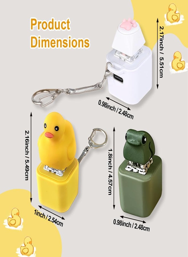 QFCST Duckys Quacking Fidget Toy, Rechargeable Keyboard Fidget Toy with Colorful Lights & Sound, Portable Anxiety Relief Fidget Keychain for Bags Purses Backpacks (A-Duck) - Image 5