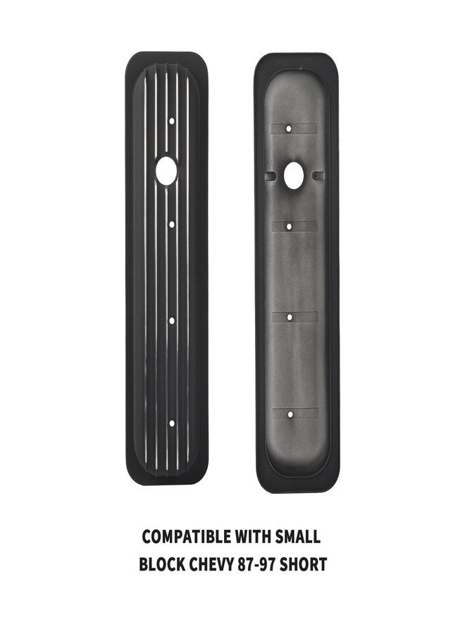 TBAPFS Black Valve Covers Short Style Finned Compatible with Small Block Chevy Retro Vortec 5.0 5.7 350 - Image 5