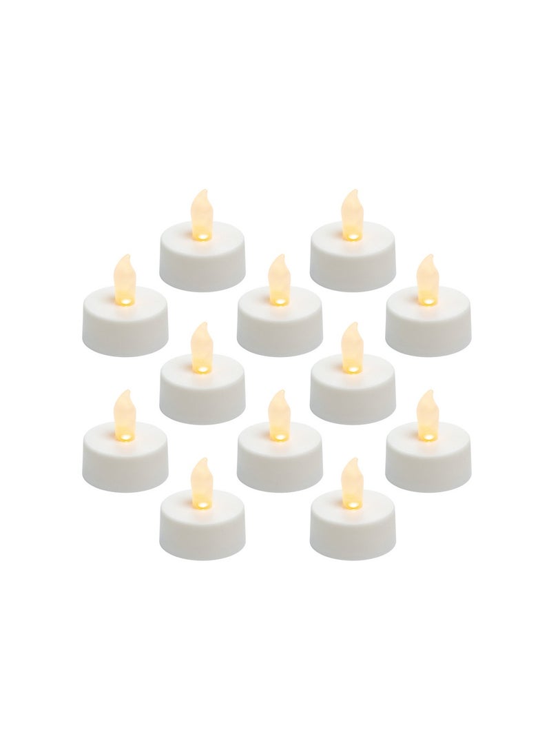 إيونتو 12 قطعة من شموع الشاي LED المتوهجة بدون لهب تعمل بالبطارية لتزيين طاولات الزفاف والحفلات وأجواء المطاعم  - Image 3