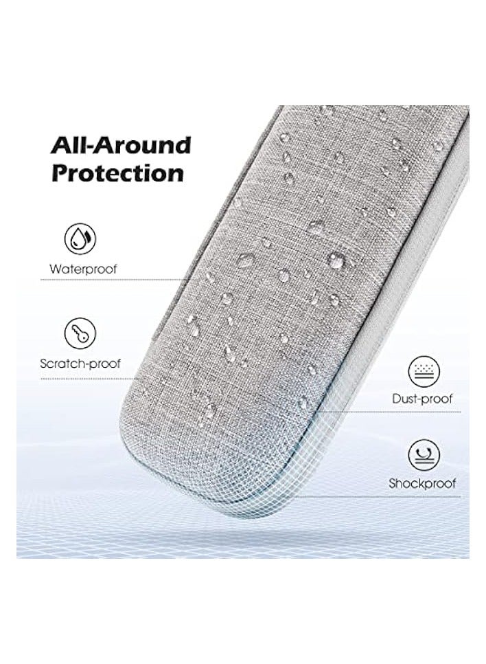 بروماس حامل حافظة Apple Pencil 2، حقيبة حمل ممتازة لقلم Stylus iPad Pro وقلم رصاص وSamsung وHuawei وملحقات أقلام Apple وكابل USB وسماعات الأذن وقلم حبر (رمادي) - Image 2