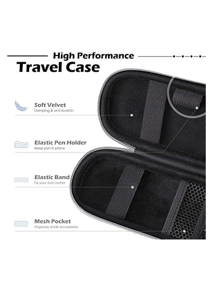 بروماس حامل حافظة Apple Pencil 2، حقيبة حمل ممتازة لقلم Stylus iPad Pro وقلم رصاص وSamsung وHuawei وملحقات أقلام Apple وكابل USB وسماعات الأذن وقلم حبر (رمادي) - Image 3