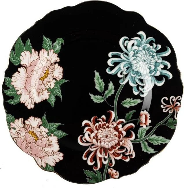 Mikasa Moor Fleur Black Single Cake Plate 21CM