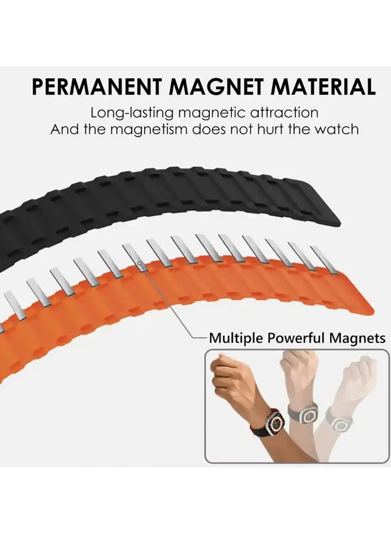 O Ozone (Pack of 4) Silicone Magnetic Bands Compatible with Apple Watch Series 10 | 9 | 8 | 7 | 6 | SE | 5 | 4 | 3 | 2 |1, 38/40/41/42mm, Replacement Sport Magnet Strap with Anti-drop Buckle -Multicolor2 - Image 3
