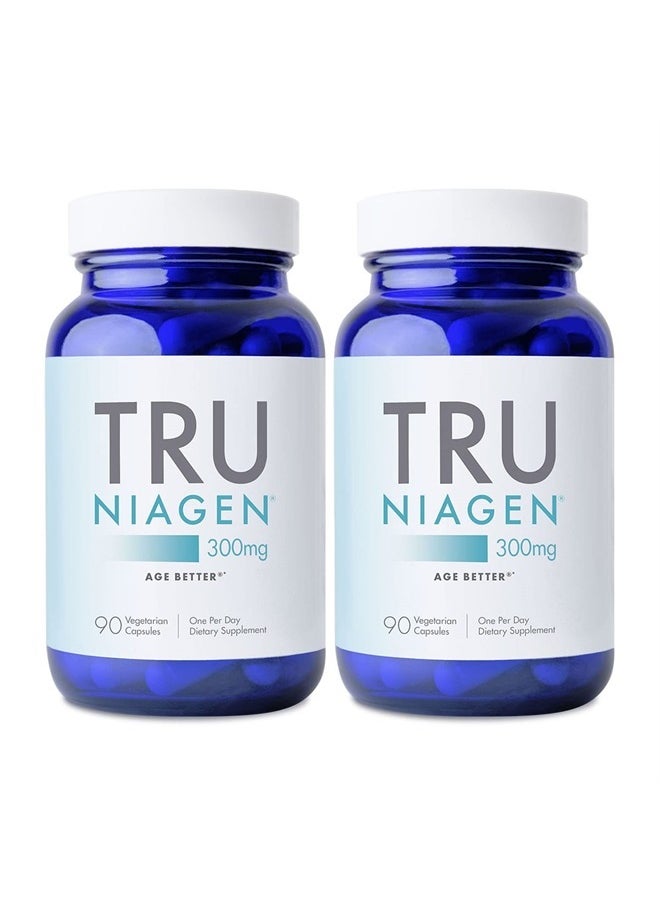 TRU NIAGEN Patented Nicotinamide Riboside NAD+ Supplement NR Supports Cellular Energy Metabolism And Repair, Vitality, Healthy Aging of Heart, Brain - 90 Capsules, Pack of 2  - Image 1