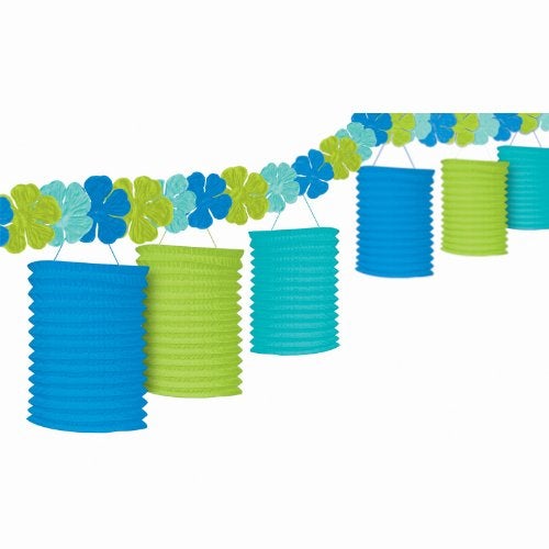 Amscan Floral Paradise Cool with Flowers Lantern Party Garland,10 Ft., Multicolor, 1 Pc - Image 2