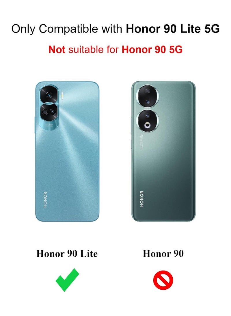 إيف Case for Honor 90 Lite Clear Cover Cover Cover Froofchproof مرنة TPU الوفير تغطية شفافة مضادة لغطاء الخدش حماية كاملة الكاميرا مصممة لشرف 90 لايت - Image 2