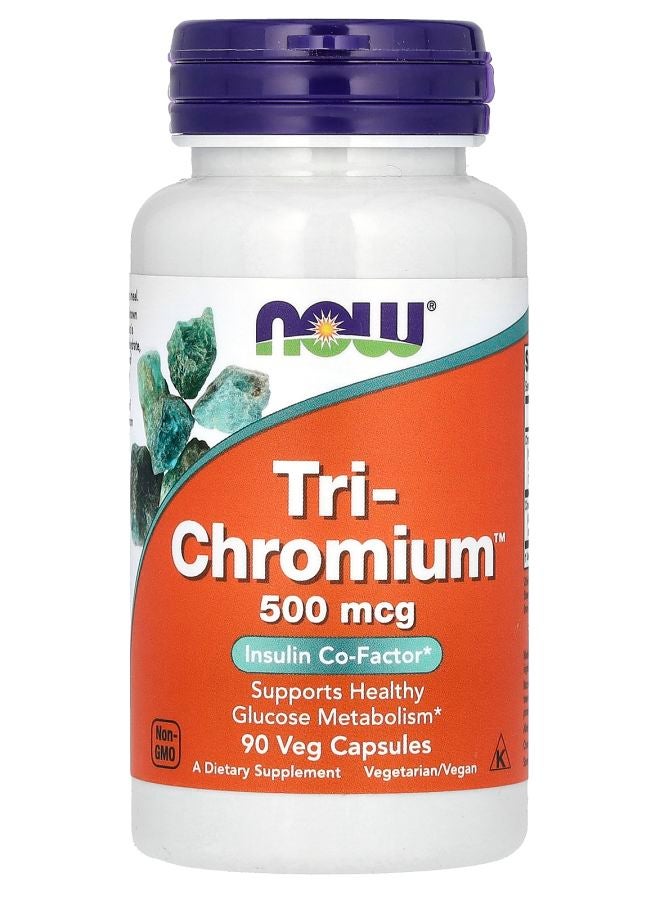 now Tri-Chromium 500 mcg 90 Veg Capsules