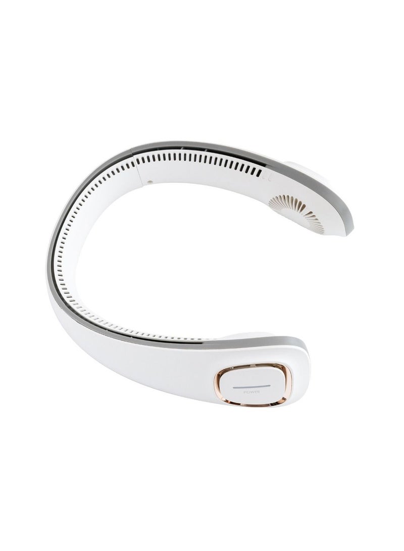 كول بيبي مروحة عنق للتبريد من COOLBABY مروحة خارجية محمولة للطالب ، مروحة تكييف هواء توربين بدون شفرات أبيض - Image 1