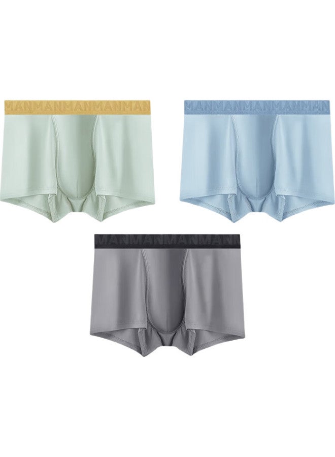 Liberal 7A Antibacterial Modal Boxer Briefs With Silk Crotch And Breathable Design - Image 1